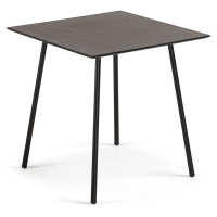 Čierny stôl Kave Home Ulrich, 75 x 75 cm