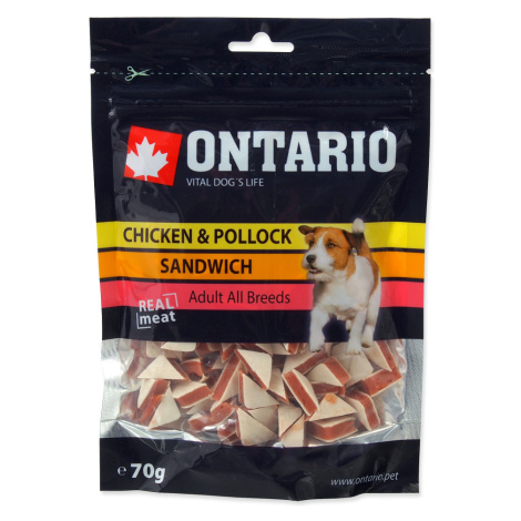 ONTARIO Pochúťka kuraci sendvič s treskou 70 g