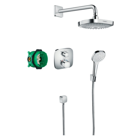 Hansgrohe Croma Select E, sprchový systém pod omietku s termostatom Ecostat E, chrómová, HAN-272