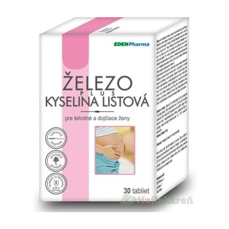 EdenPharma Železo + Vitamín C 30 tabliet