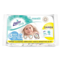 Linteo Baby Premium Midi jednorázové plienky 5-9kg 5ks + darček