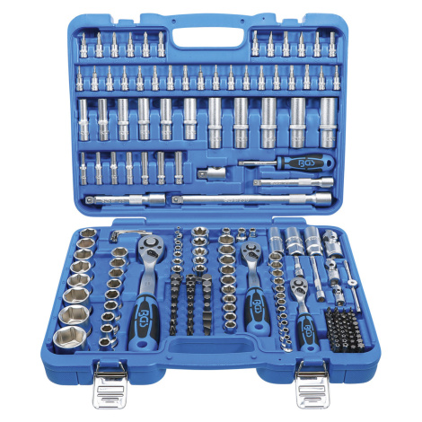 Gola sada 1/4”, 3/8”, 1/2”, šestihranné hlavice, 192 ks - BGS 2243