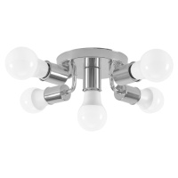 Toolight - Stropná kovová 6-ramenná lampa 6xE27 60W APP707-5C, chrómová, OSW-05206