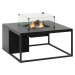 Stôl s plynovým ohniskom COSI- typ Cosiloft 100 čierny rám / čierna doska