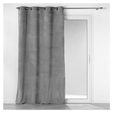 Sivý menčestrový záves 140x260 cm Casual – douceur d'intérieur