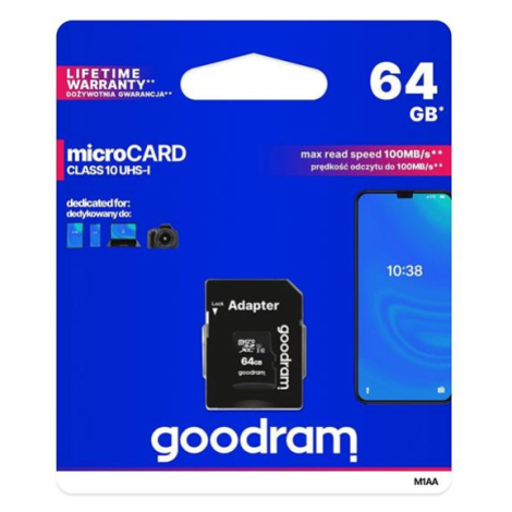 Karta pamäťová GOODRAM microSD 64GB s adaptérom