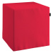 Dekoria Taburetka tvrdá, kocka, červená, 40 x 40 x 40 cm, Quadro, 136-19