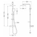 MEXEN/S - CQ22 sprchový stĺp s termostatickou batériou čierna 772502295-70