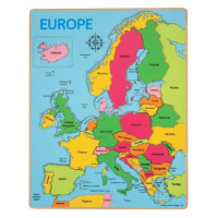 Bigjigs Toys Drevené puzzle mapa Európy 25 dielikov