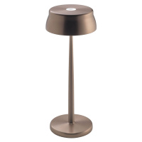 Zafferano LED dobíjacia stolová lampa Sister Light medenej farby CCT