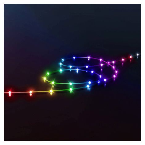 LED reťaz Twinkly Dots RGB, čierna, IP44, 10 m