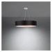 Čierne závesné svietidlo s textilným tienidlom ø 60 cm Herra – Nice Lamps