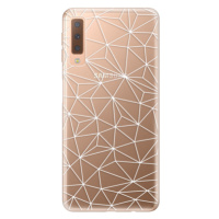 Odolné silikónové puzdro iSaprio - Abstract Triangles 03 - white - Samsung Galaxy A7 (2018)