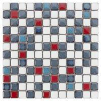 Keramická mozaika Premium Mosaic modrá 30x30 cm lesk MOSS23MIX1