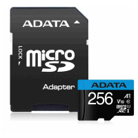 ADATA MicroSDHC karta 256GB UHS-I Class 10, Premier + adaptér