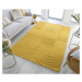 Žltý vlnený koberec Flair Rugs Zen Garden, 120 x 170 cm