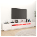 vidaXL TV skrinka s LED svetlami biela 260x35x40 cm