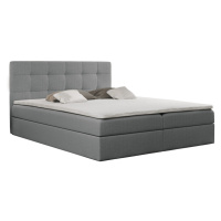 Boxspringová posteľ, 140x200, sivá, KAMILIA