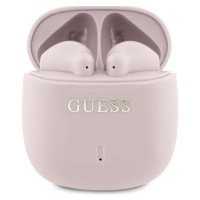 Slúchadlá Guess Bluetooth Headphones GUTWSJ14ESGP TWS + Docking Station Pink Printed Classic Log