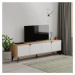 TV stolík v dekore duba v bielo-prírodnej farbe 180x51 cm Nola – Marckeric
