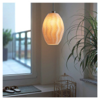 Závesná lampa Koral Olive z biomateriálu, linen