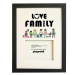 Čierny rámček na stenu 30x40 cm Love Family – Playmobil