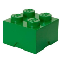 LEGO® úložný box 4 - tmavo zelená 250 x 250 x 180 mm