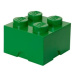 LEGO® úložný box 4 - tmavo zelená 250 x 250 x 180 mm