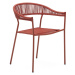 Jedálenská stolička z umelého ratanu v tehlovej farbe v súprave 4 ks Futadera – Kave Home