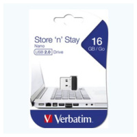Verbatim USB flash disk, USB 2.0, 16GB, Nano, Store N Stay, černý, 97464, USB A