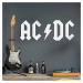 Drevené logo - Nápis na stenu - AC/DC, Biela