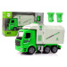 mamido  Nákladné auto smetiarske vozidlo Zelený pohyblivý kontajner Žiariace kolesá