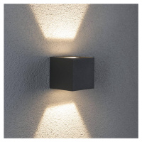 Vonkajšie nástenné svietidlo Paulmann Cybo LED, 2 700 K, 8 x 8 cm, sivé