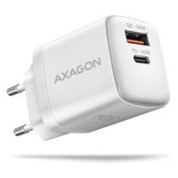 AXAGON ACU-PQ30W Sil nabíjačka 30W, 2x port (USB-A + USB-C), PD3.0/PPS/QC4+/AFC/Apple, biela