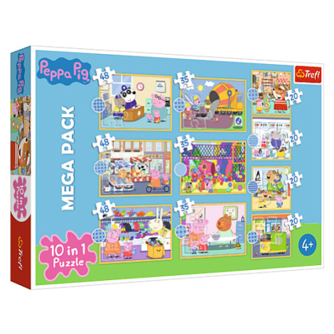 Trefl Puzzle 10 v 1 - Zoznámte sa s prasiatkom Peppa / Peppa Pig