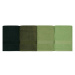 Sada 4 ks ručníků Rainbow 70x140 cm zelená
