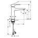 Hansgrohe Metropol, páková umývadlová batéria 110 CoolStart s odtokovou súpravou Push-Open, chró