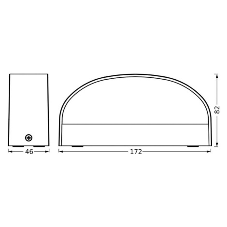 LEDVANCE LED vonkajšie nástenné svietidlo Endura Style Ilay, tmavosivé