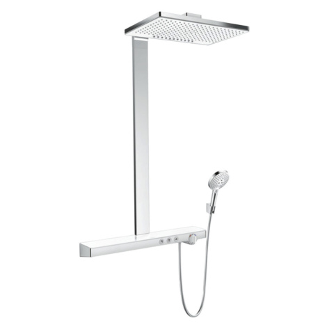 Hansgrohe Rainmaker Select, Showerpipe 460 2jet EcoSmart 9 l/min s termostatom, biela/chrómová, 