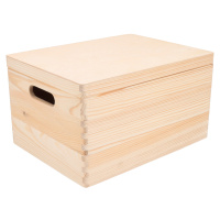 Drevený box s vekom 40 x 30 x 23 cm