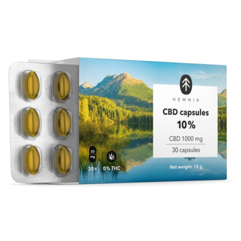 HEMNIA CBD 10% CBD 1000 mg 30 kapsúl