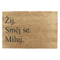 Rohožka z kokosového vlákna 40x60 cm Žij a Miluj – Artsy Doormats