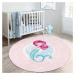 Ružový detský koberec ø 100 cm Comfort – Mila Home