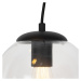 Závesná lampa v štýle art deco čierna 3-svetlá - Pallon