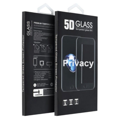 5D Full Glue Tempered Glass Apple iPhone 16 (Privacy) black