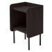 Čierny nočný stolík v dekore duba s poličkami Wrap – Bonami Selection