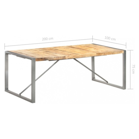 Jedálenský stôl hnedá / sivá Dekorhome 200x100x75 cm,Jedálenský stôl hnedá / sivá Dekorhome 200x vidaXL