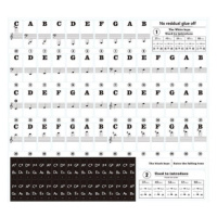 Publikácia Nálepky pre klávesnicu alebo klavír 37- 88 kláves čierna tlač