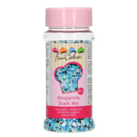 Cukrové perličky modré bílé 80 g - FunCakes