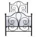 Kovová postel Panama 90 x 200 cm černá